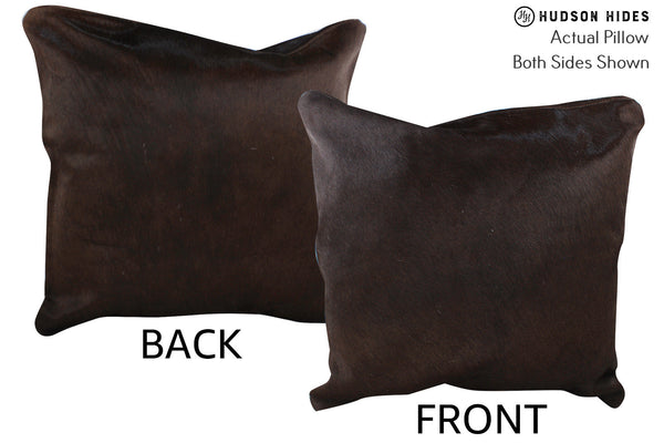 Solid Black Cowhide Pillow #75551