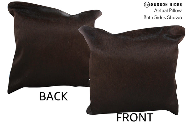 Solid Black Cowhide Pillow #75611
