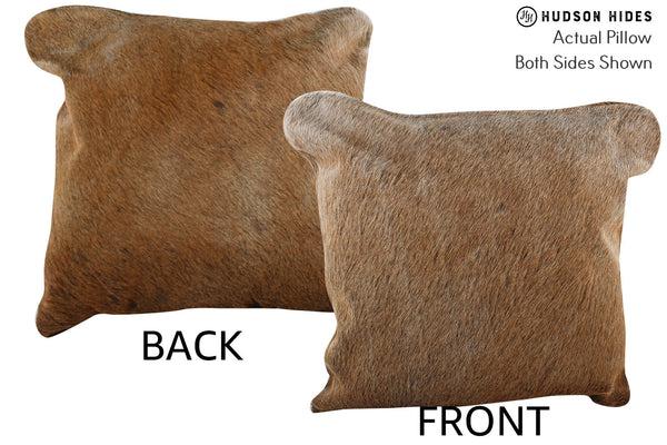 Grey with Beige Cowhide Pillow #75708