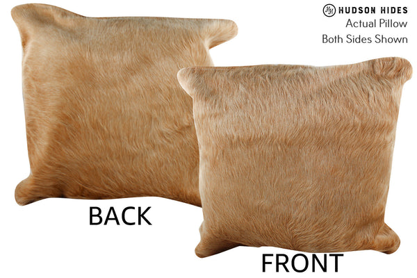 Solid Brown Cowhide Pillow #75710