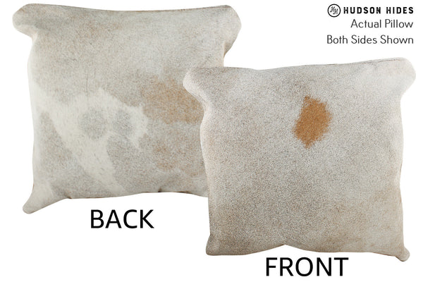 Grey with Beige Cowhide Pillow #75745