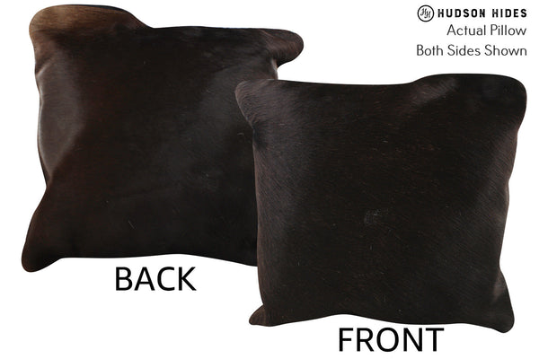 Solid Black Cowhide Pillow #75901