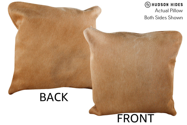 Solid Brown Cowhide Pillow #76115