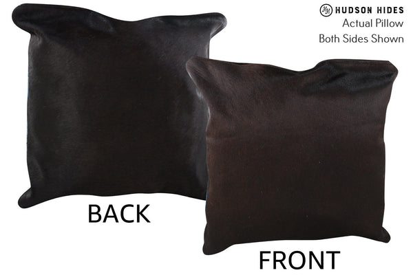 Solid Black Cowhide Pillow #76377