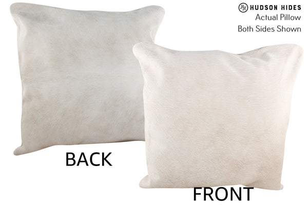 Solid White Cowhide Pillow #76619