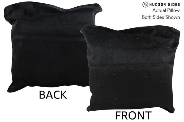 Solid Black Cowhide Pillow #76752