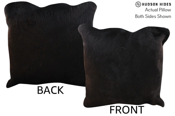 Solid Black Cowhide Pillow #76753