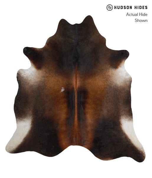 Brown with Red Cowhide Rug #81209