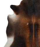 Brown with Red Cowhide Rug #81209