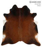 Brown with Red Cowhide Rug #81350