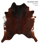 Brown with Red Cowhide Rug #81376