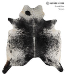 Salt and Pepper Black Cowhide Rug #81481