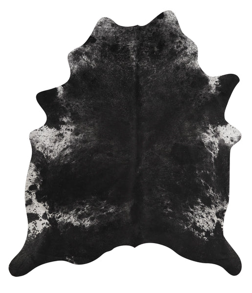 Salt and Pepper Black Cowhide Rug #81482HUDSN