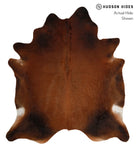 Brown with Red Cowhide Rug #81548