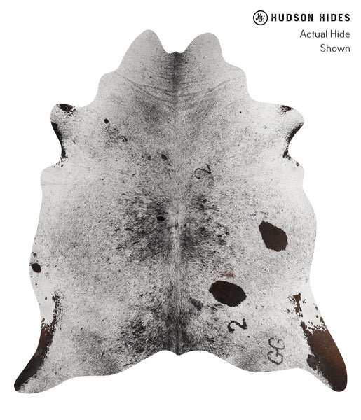 Salt and Pepper Black Cowhide Rug #81573