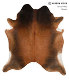 Brown with Red Cowhide Rug #81618