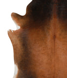 Brown with Red Cowhide Rug #81618