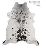 Salt and Pepper Black Cowhide Rug #81707