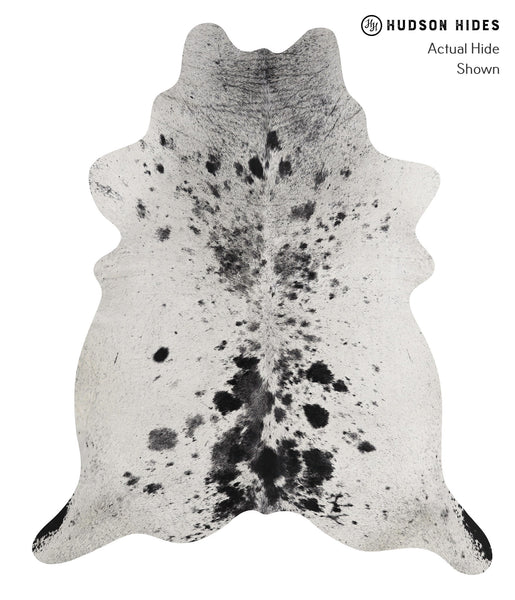 Salt and Pepper Black Cowhide Rug #81707