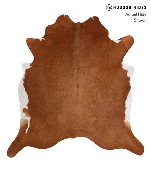 Brown and White Regular Cowhide Rug #81813