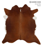 Brown and White Regular Cowhide Rug #82001