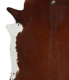 Brown and White Regular Cowhide Rug #82087