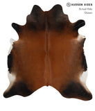 Brown with Red Cowhide Rug #82121
