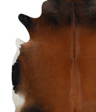 Brown with Red Cowhide Rug #82121