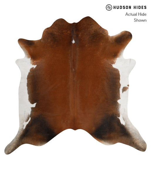Brown with Red Cowhide Rug #82148