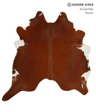 Brown and White Regular Cowhide Rug #82270
