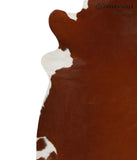 Brown and White Regular Cowhide Rug #82270
