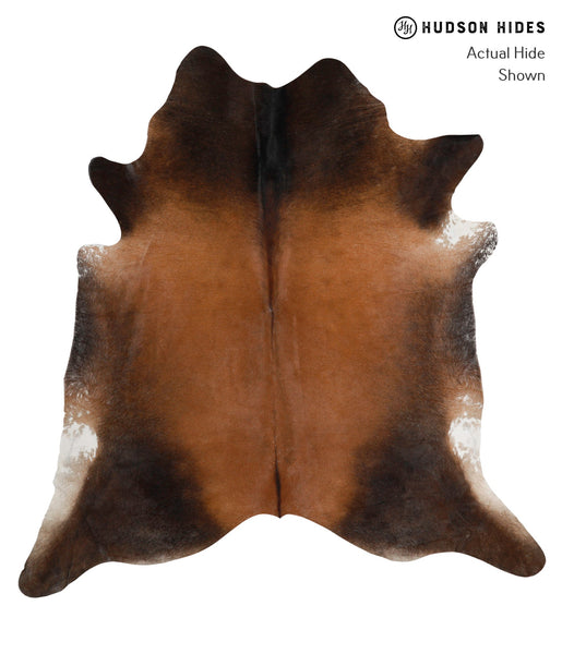 Brown with Red Cowhide Rug #82411