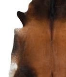 Brown with Red Cowhide Rug #82411