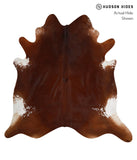 Brown and White Regular Cowhide Rug #82444