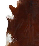 Brown and White Regular Cowhide Rug #82444