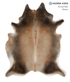 Brown with Red Cowhide Rug #82539