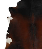 Brown with Red Cowhide Rug #82611