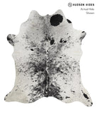 Salt and Pepper Black Cowhide Rug #82657