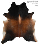 Brown with Red Cowhide Rug #82691