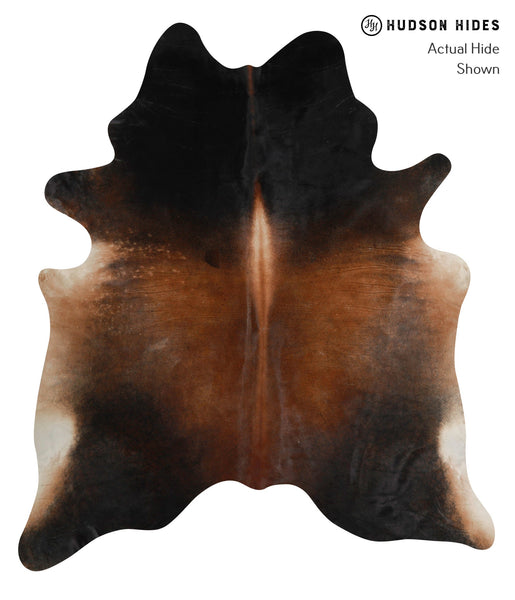 Brown with Red Cowhide Rug #82691