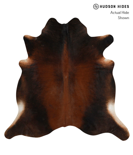 Brown with Red Cowhide Rug #83016