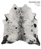 Salt and Pepper Black Cowhide Rug #83292