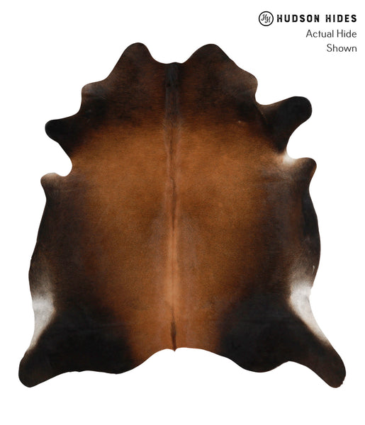 Brown with Red Cowhide Rug #83309