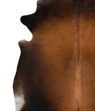 Brown with Red Cowhide Rug #83309