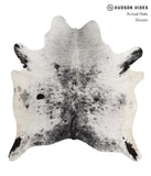 Salt and Pepper Black Cowhide Rug #83677