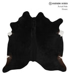 Solid Black Cowhide Rug #83692