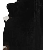 Solid Black Cowhide Rug #83692