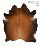 Brown with Red Cowhide Rug #83768