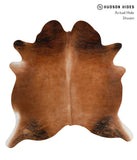 Brown with Red Cowhide Rug #83771