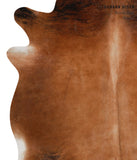 Brown with Red Cowhide Rug #83771